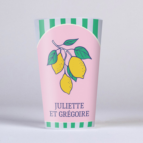 Gobelet :univers de mariage Zestine à personnaliser