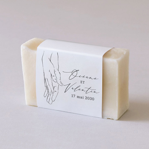 Habillage savon de mariage Alliance à personnaliser