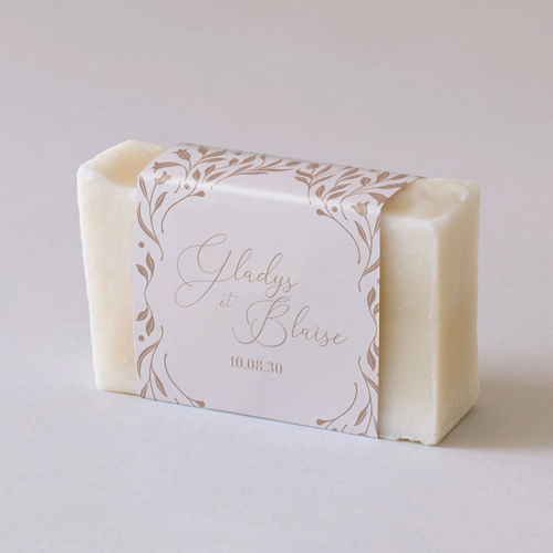 Habillage savon de mariage Alouette à personnaliser