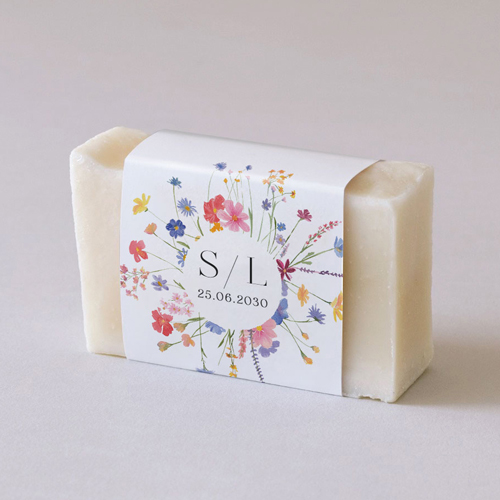 Habillage savon de mariage Bucolique à personnaliser