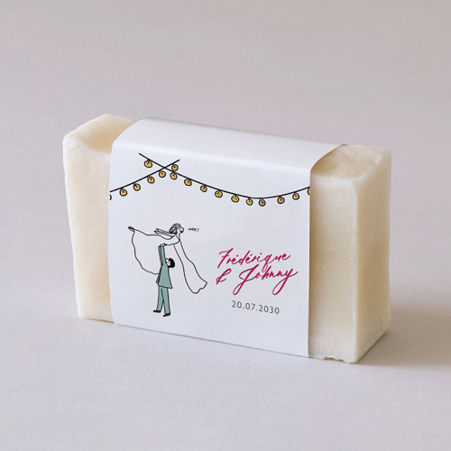 Habillage savon de mariage Dirty dancing à personnaliser