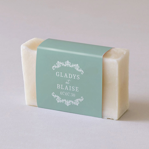 Habillage savon de mariage Lacewood à personnaliser