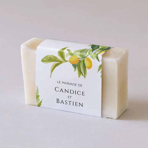 Habillage savon de mariage Limonier à personnaliser