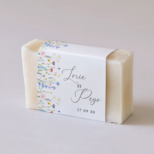 Habillage savon de mariage Lisière à personnaliser