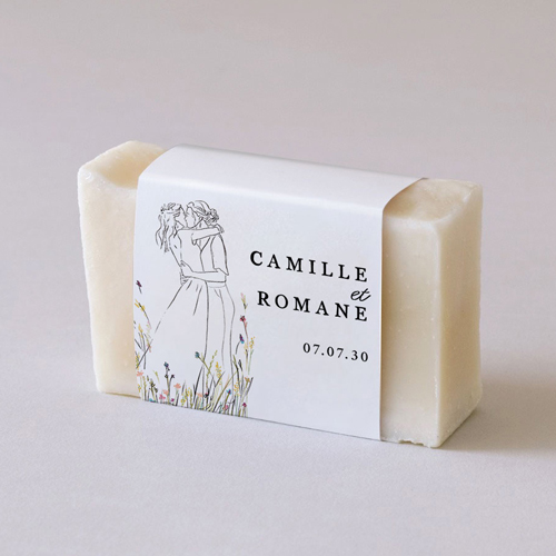 Habillage savon de mariage Ôde Femmes à personnaliser