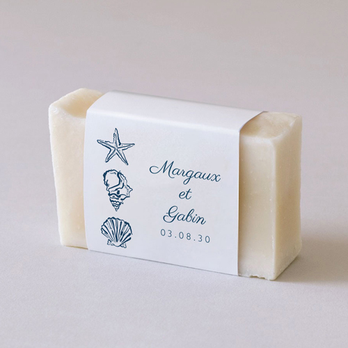 Habillage savon de mariage Paloma à personnaliser