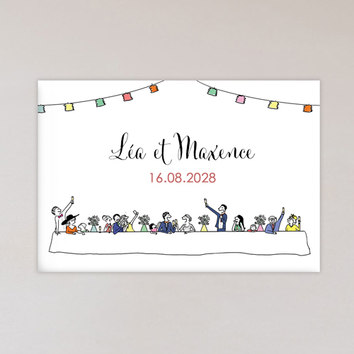 Magnet de mariage Banquet de mariage à personnaliser