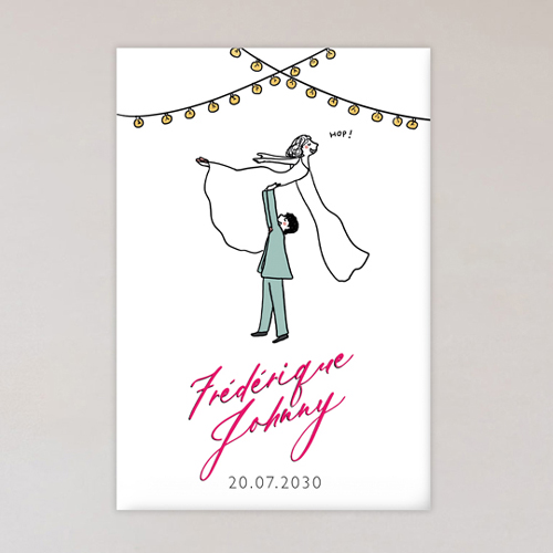 Magnet de mariage Dirty dancing à personnaliser