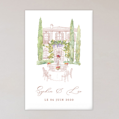 Magnet de mariage La Bâtisse à personnaliser