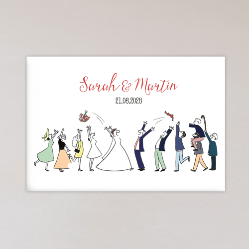 Magnet de mariage Lancer de bouquet à personnaliser