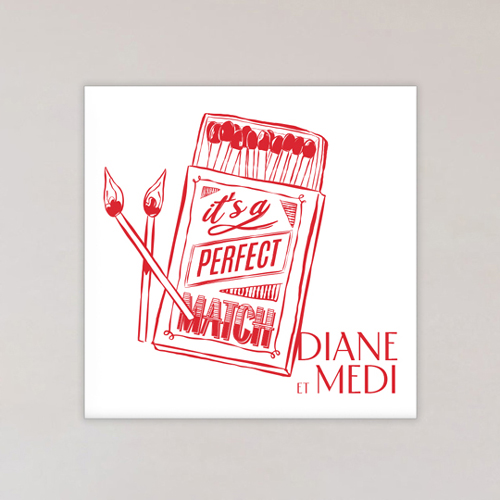 Magnet de mariage Le Match à personnaliser