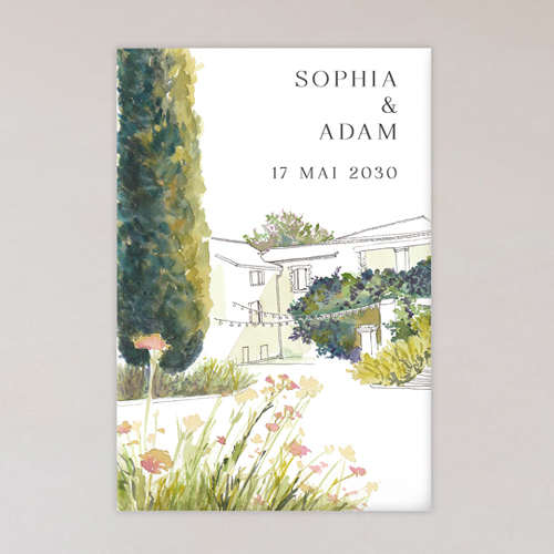 Magnet de mariage Mas à personnaliser