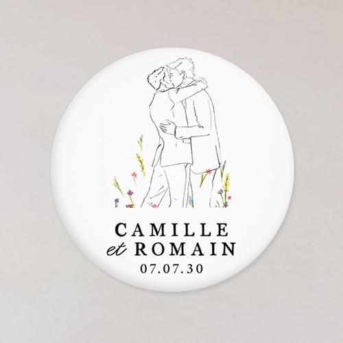 Magnet de mariage Ôde Hommes à personnaliser