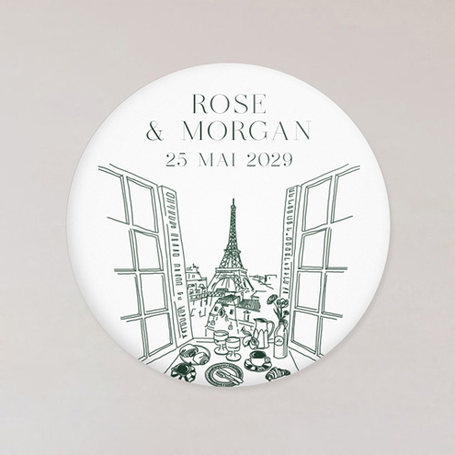Magnet de mariage Paris à personnaliser