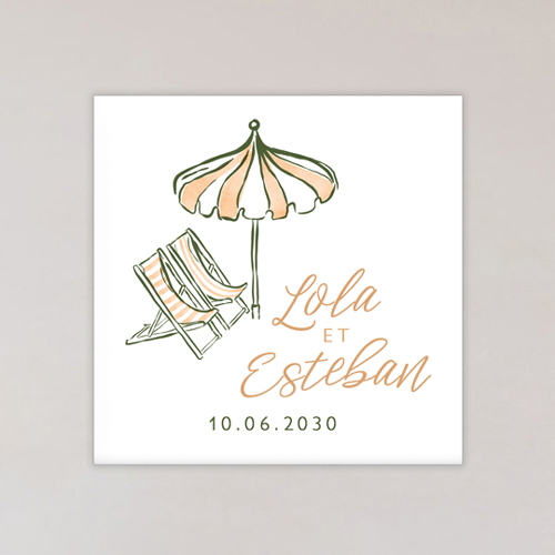 Magnet de mariage Transat à personnaliser