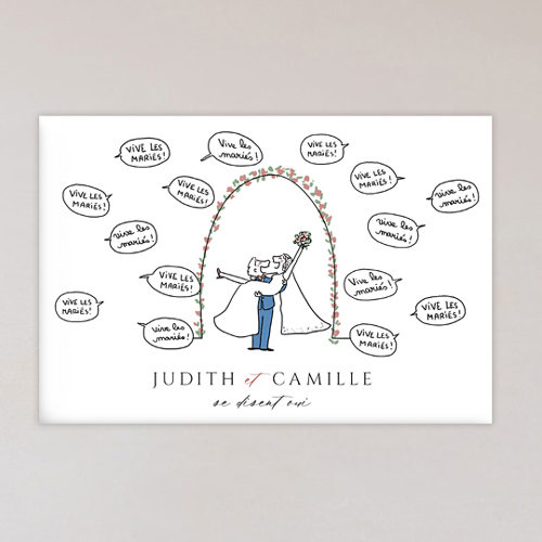 Magnet de mariage Vive les Mariés à personnaliser