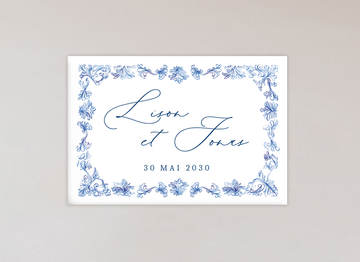 Magnet de mariage Volute à personnaliser