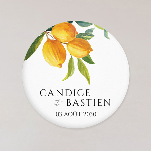 Magnet de mariage Zest à personnaliser