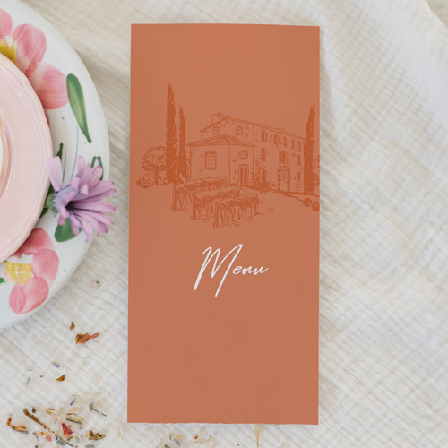 Menu de mariage Alba à personnaliser