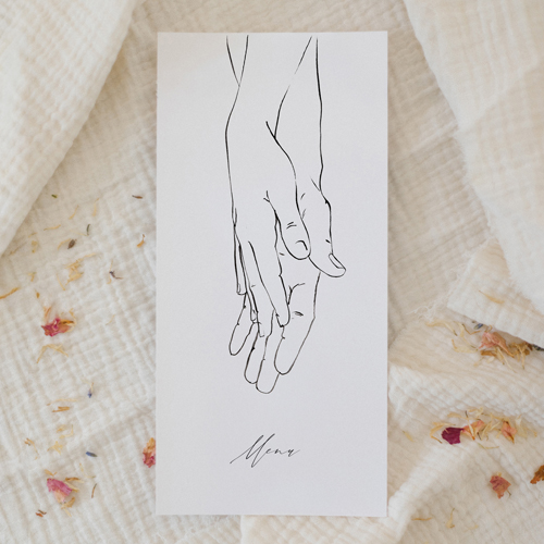 Menu de mariage Alliance à personnaliser