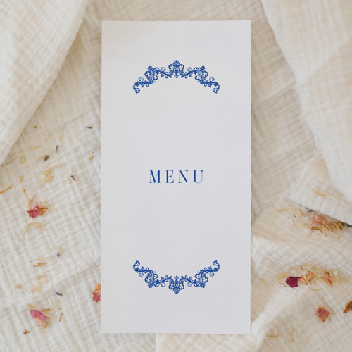 Menu de mariage Armand à personnaliser