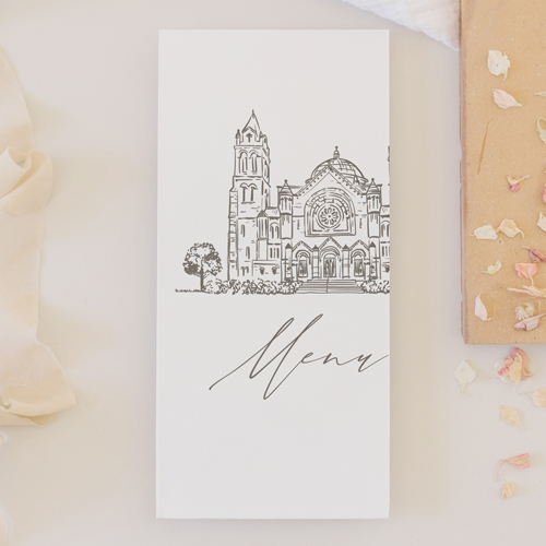 Menu de mariage Basilia à personnaliser