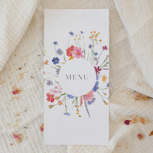 Menu de mariage Bruyère à personnaliser