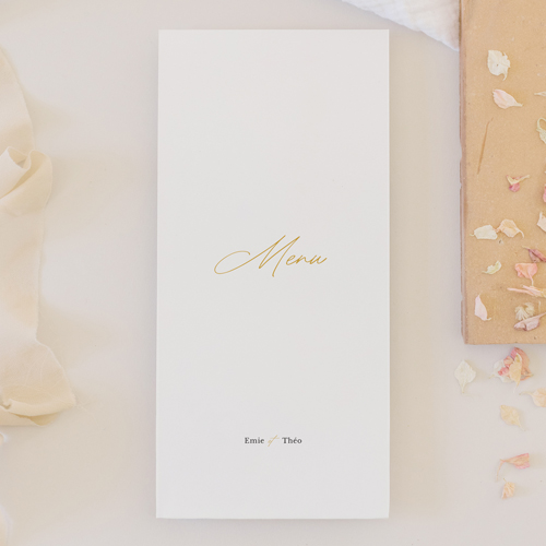 Menu de mariage Champagne à personnaliser