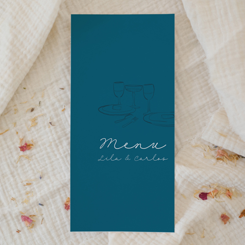 Menu de mariage Constance à personnaliser