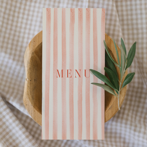 Menu de mariage Coralia à personnaliser