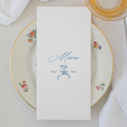 Menu de mariage Cristel à personnaliser
