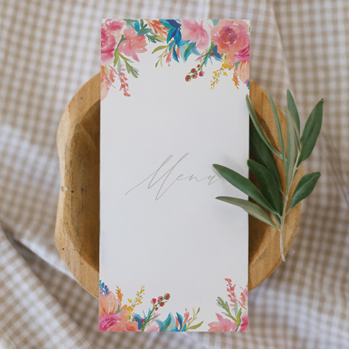 Menu de mariage Elixir à personnaliser