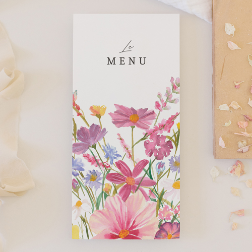 Menu de mariage Jubilé à personnaliser