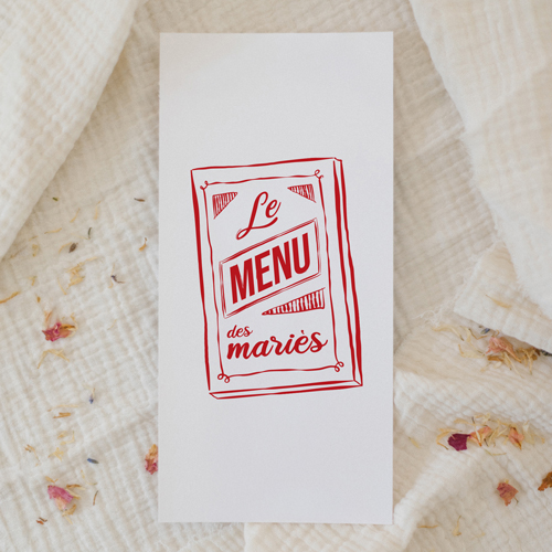 Menu de mariage Le Match à personnaliser