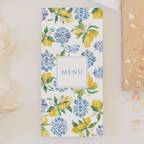 Menu de mariage Lemon Vibes à personnaliser