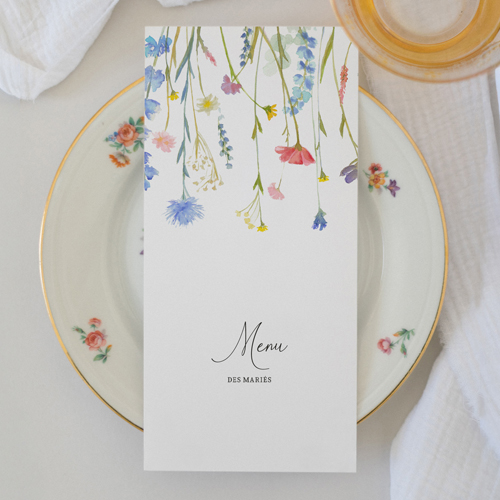 Menu de mariage Lisière à personnaliser