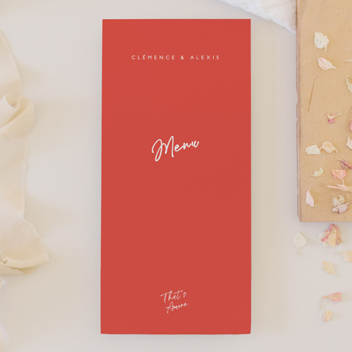 Menu de mariage Margherita à personnaliser