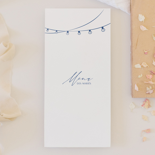 Menu de mariage Solenza à personnaliser