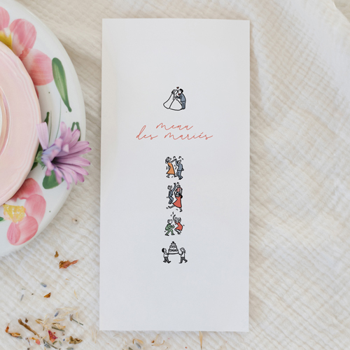 Menu de mariage Un grand Oui à personnaliser