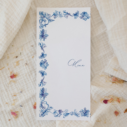 Menu de mariage Volute à personnaliser