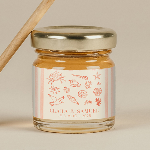 Miel de mariage Coralia à personnaliser