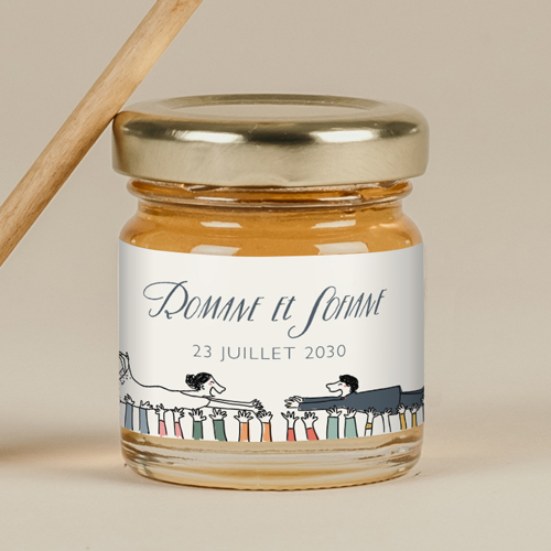 Miel de mariage Crowd Surfin à personnaliser