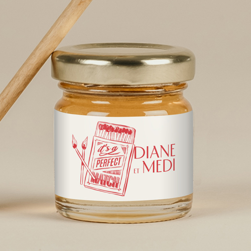 Miel de mariage Le Match à personnaliser