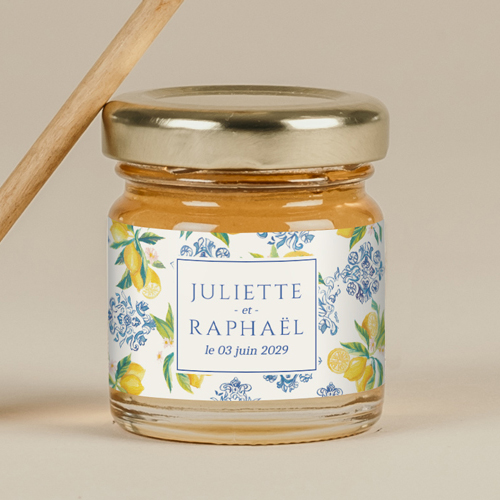 Miel de mariage Lemon Vibes à personnaliser