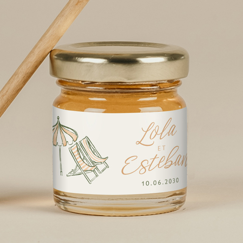Miel de mariage Transat à personnaliser