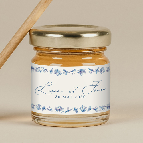 Miel de mariage Volute à personnaliser