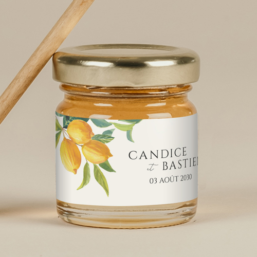 Miel de mariage Zest à personnaliser