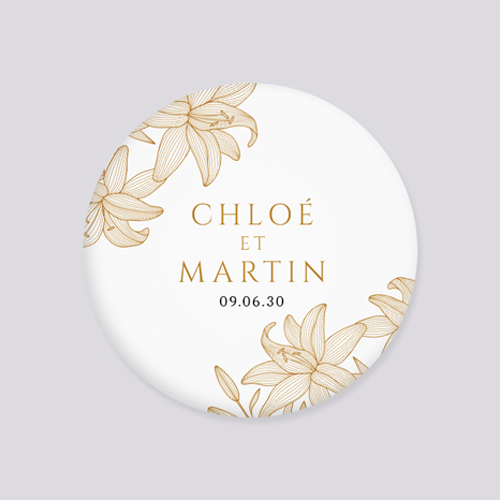 Miroir de mariage Lys à personnaliser