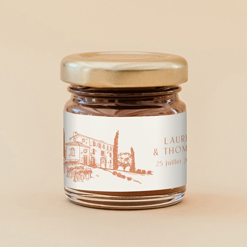 Pâte à tartiner de mariage Alba à personnaliser