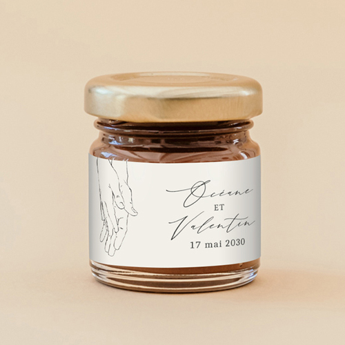 Pâte à tartiner de mariage Alliance à personnaliser